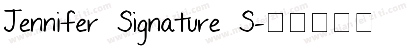 Jennifer Signature S字体转换